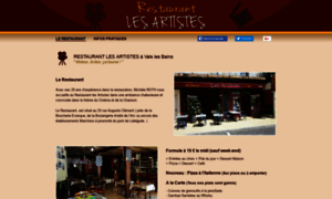 Restaurant-lesartistes.com thumbnail