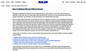 Restoreiphonewithoutitunes.aolor.com thumbnail