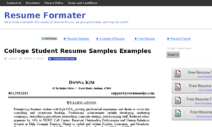 Resumeformater.com thumbnail