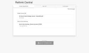 Rethinkcentral.acuityscheduling.com thumbnail