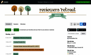 Reviewersretreat2011.sched.org thumbnail