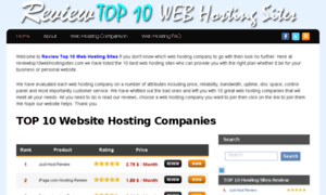 Reviewtop10webhostingsites.com thumbnail