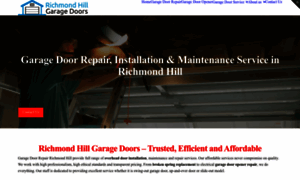 Richmondhillgaragedoors.com thumbnail