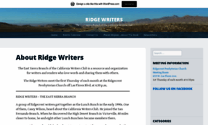 Ridgewriters.wordpress.com thumbnail