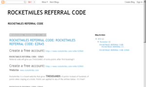 Rocketmilesreferralcode.com thumbnail