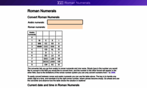 Roman-numerals.info thumbnail