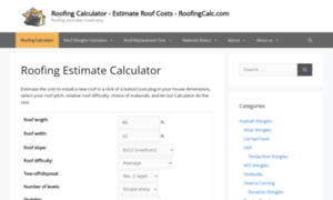 Roofingcalc.com thumbnail