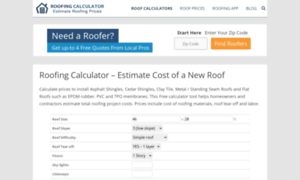Roofingcalculator.org thumbnail
