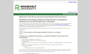 Roosevelt.studentaidcalculator.com thumbnail