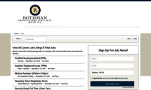 Rothmanspecialityhospital.applicantpool.com thumbnail