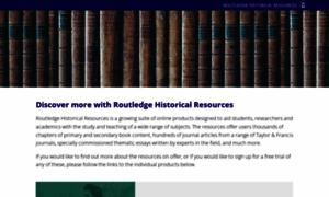 Routledgehistoricalresources.com thumbnail