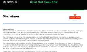 Royalmailshares.service.gov.uk thumbnail