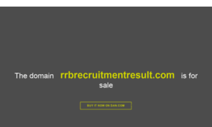 Rrbrecruitmentresult.com thumbnail