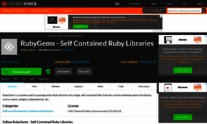 Rubygems.sourceforge.net thumbnail