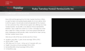 Rubytuesday-hawaii.careerplug.com thumbnail