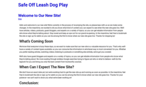 Safeoffleashdogplay.com thumbnail