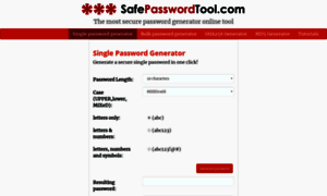 Safepasswordtool.com thumbnail