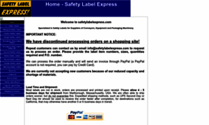 Safetylabelexpress.com thumbnail