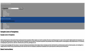 Samplelisttemplates.com thumbnail