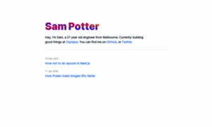 Sampotter.me thumbnail