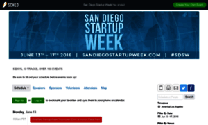 Sandiegostartupweek2016.sched.org thumbnail