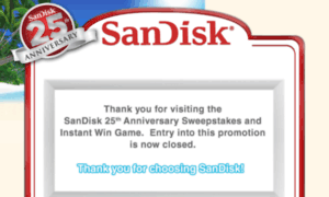 Sandisk25th.com thumbnail