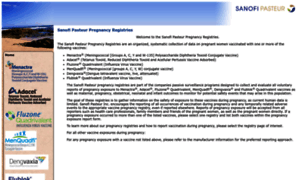 Sanofipasteurpregnancyregistry.com thumbnail