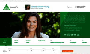 Sarah-hanson-young.greensmps.org.au thumbnail