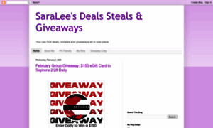 Saraleesdealssteals.blogspot.com thumbnail