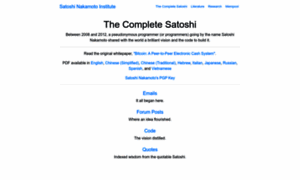 Satoshi.nakamotoinstitute.org thumbnail