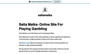 Sattamatka911899714.wordpress.com thumbnail