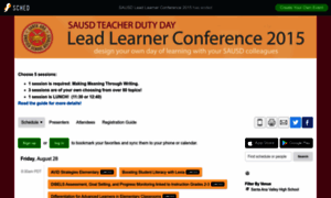 Sausdleadlearnerconference2015.sched.org thumbnail