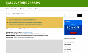 Savings.calculatorscanada.ca thumbnail