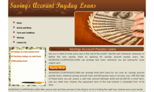 Savingsaccountpaydayloans.me thumbnail