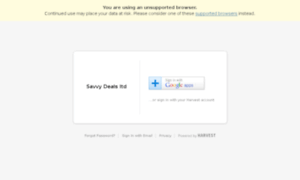 Savvydealsltd.harvestapp.com thumbnail