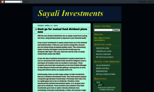Sayaliinvestments.blogspot.com thumbnail