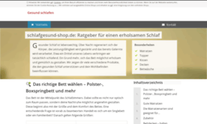 Schlafgesund-shop.de thumbnail