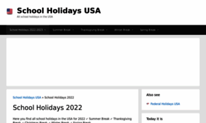 Schoolholidays-usa.com thumbnail