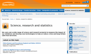 Scienceandresearch.homeoffice.gov.uk thumbnail