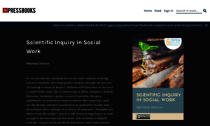 Scientificinquiryinsocialwork.pressbooks.com thumbnail