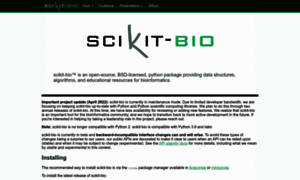 Scikit-bio.org thumbnail