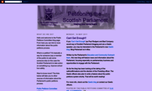 Scottishparliamentpetitions.blogspot.com thumbnail
