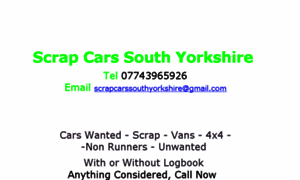 Scrapcarssouthyorkshire.co.uk thumbnail