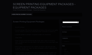 Screenprintingequipmentpackagesfjh.wordpress.com thumbnail