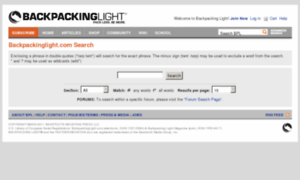 Search.backpackinglight.com thumbnail