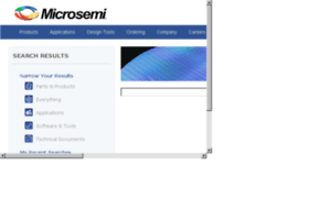 Search.microsemi.com thumbnail