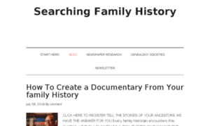 Searchingfamilyhistory.com thumbnail