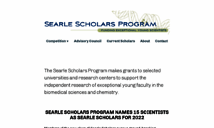 Searlescholars.org thumbnail