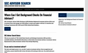 Secadvisorsearch.com thumbnail