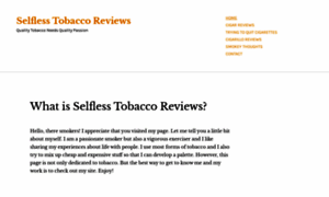 Selflesstobaccoreviews.wordpress.com thumbnail